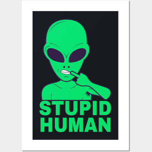 Sarcasm funny Alien I hate People Shirt Posters and Art